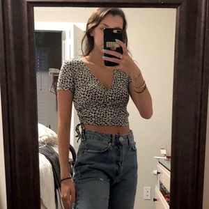 Floral Wrap Crop Top